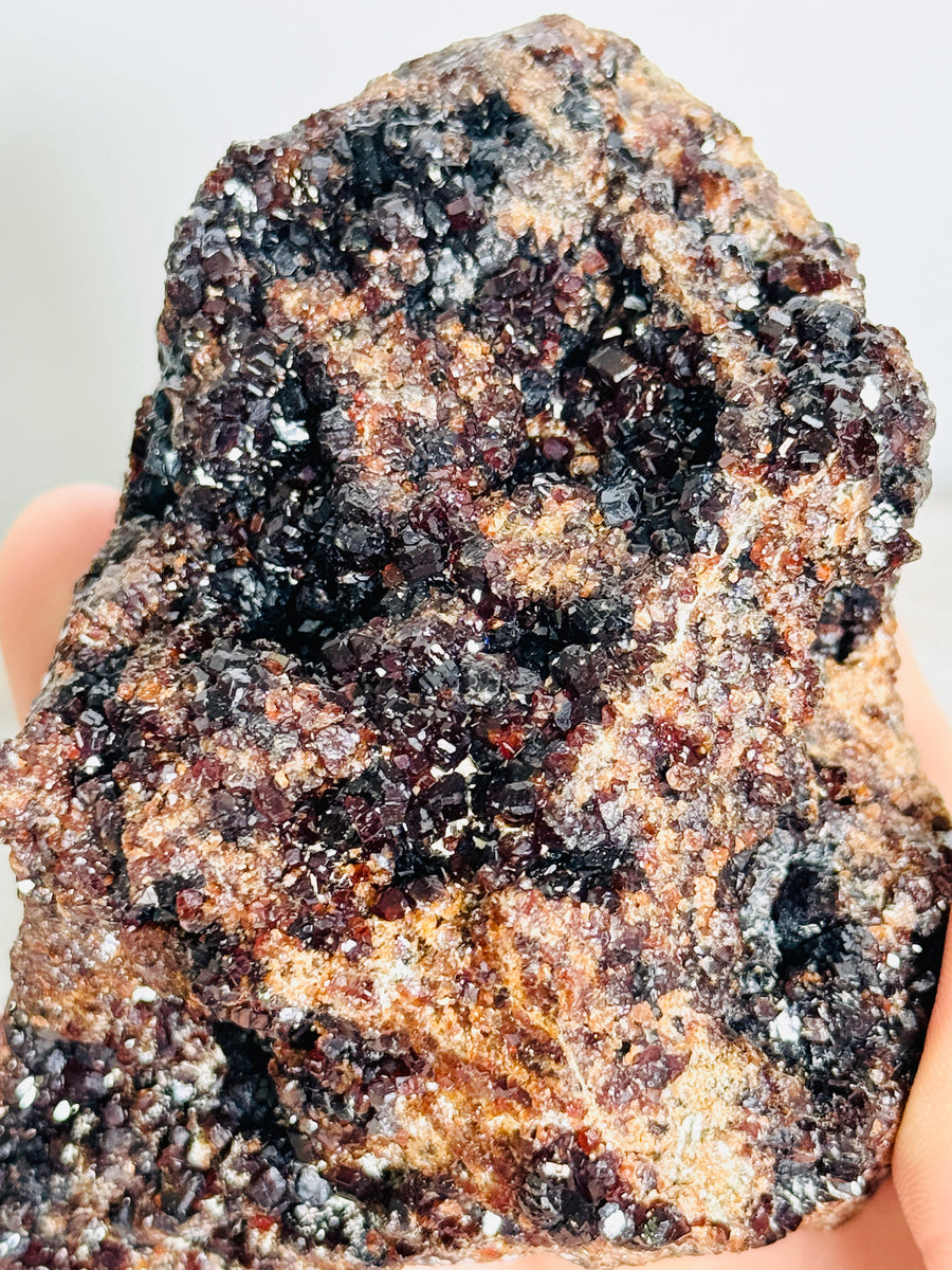 Turkish Garnet Cluster on Stand