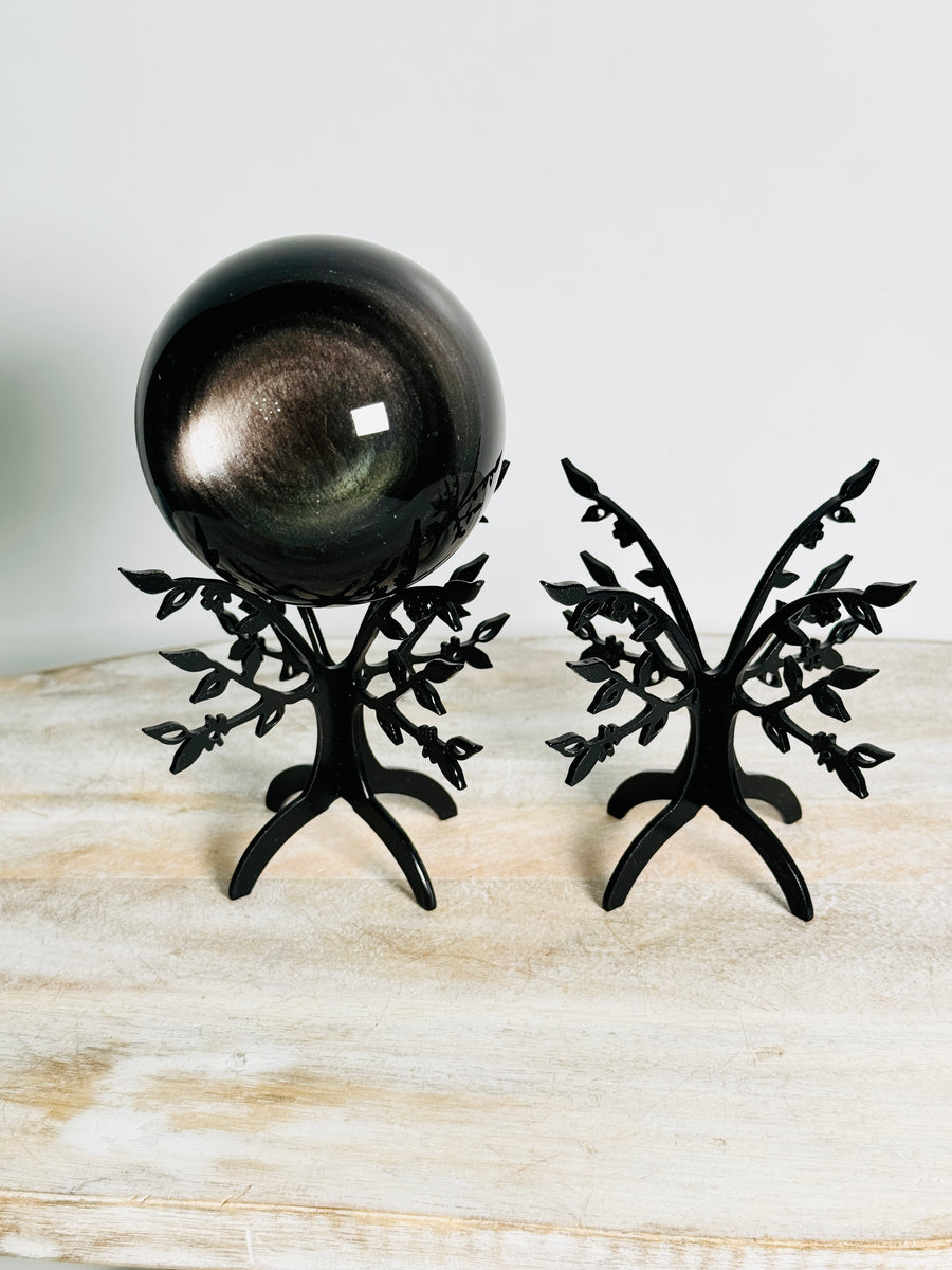 Black 3D Tree Sphere Stand