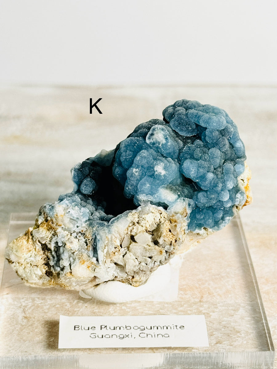 RARE Collectible Mineral: Blue Plumbogummite