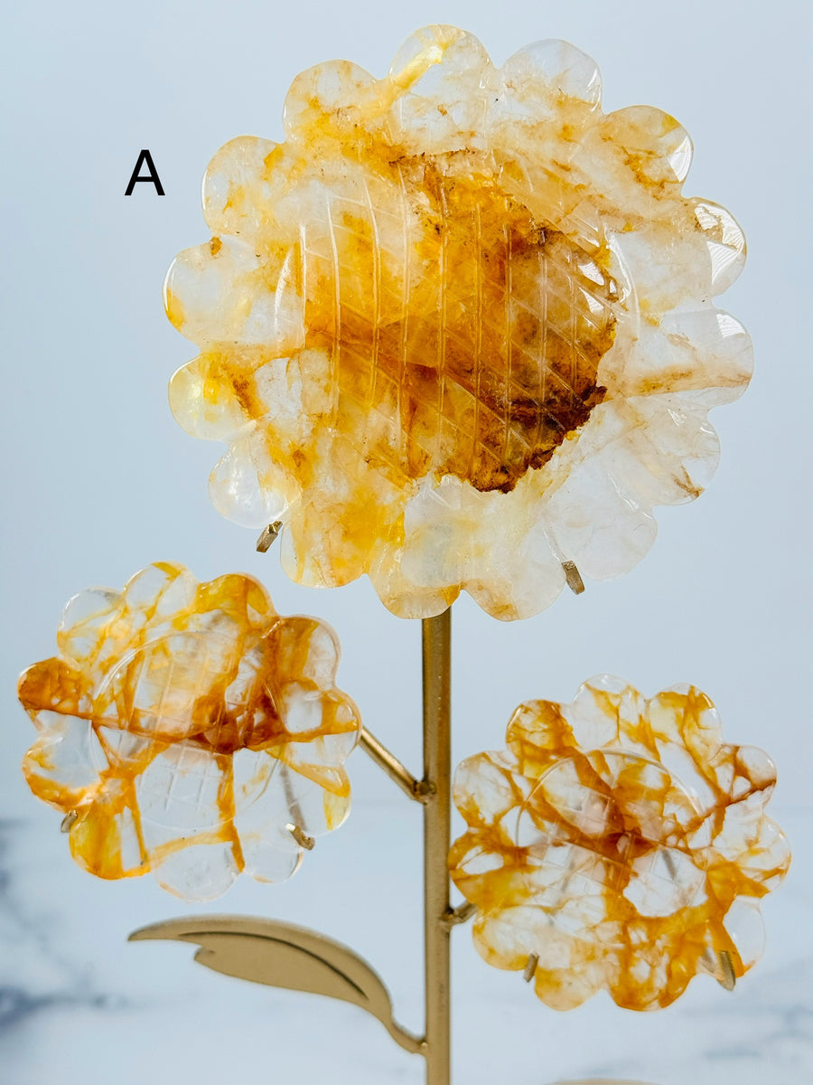 Golden Healer Sunflower Carving