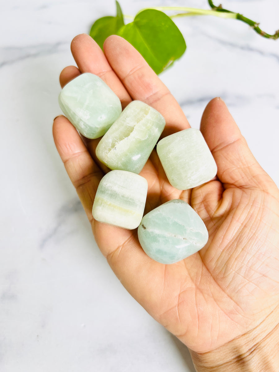 Pistachio Calcite Tumbled Stone