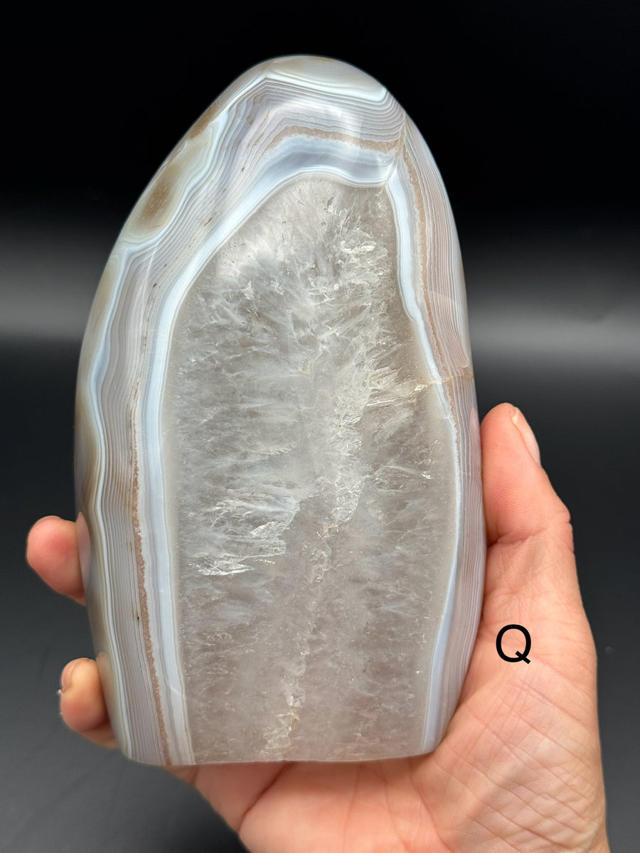 Agate with Quartz Freeform