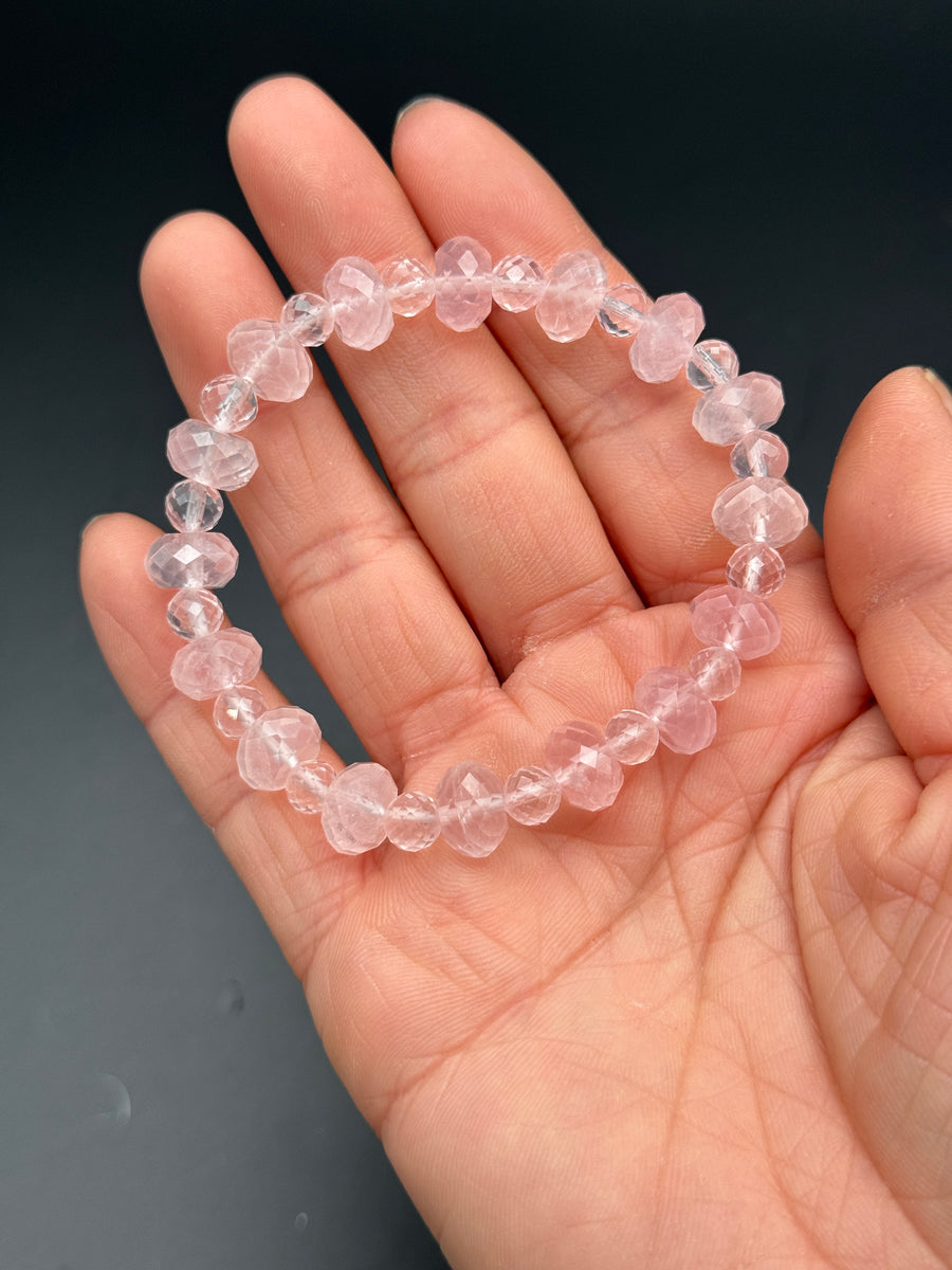 Rose Quartz Faceted Bracelet