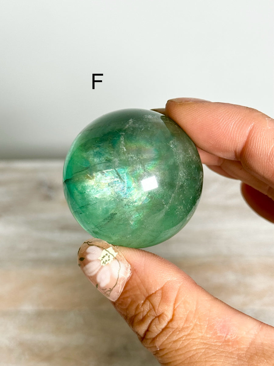 Rainbow Green Fluorite Sphere