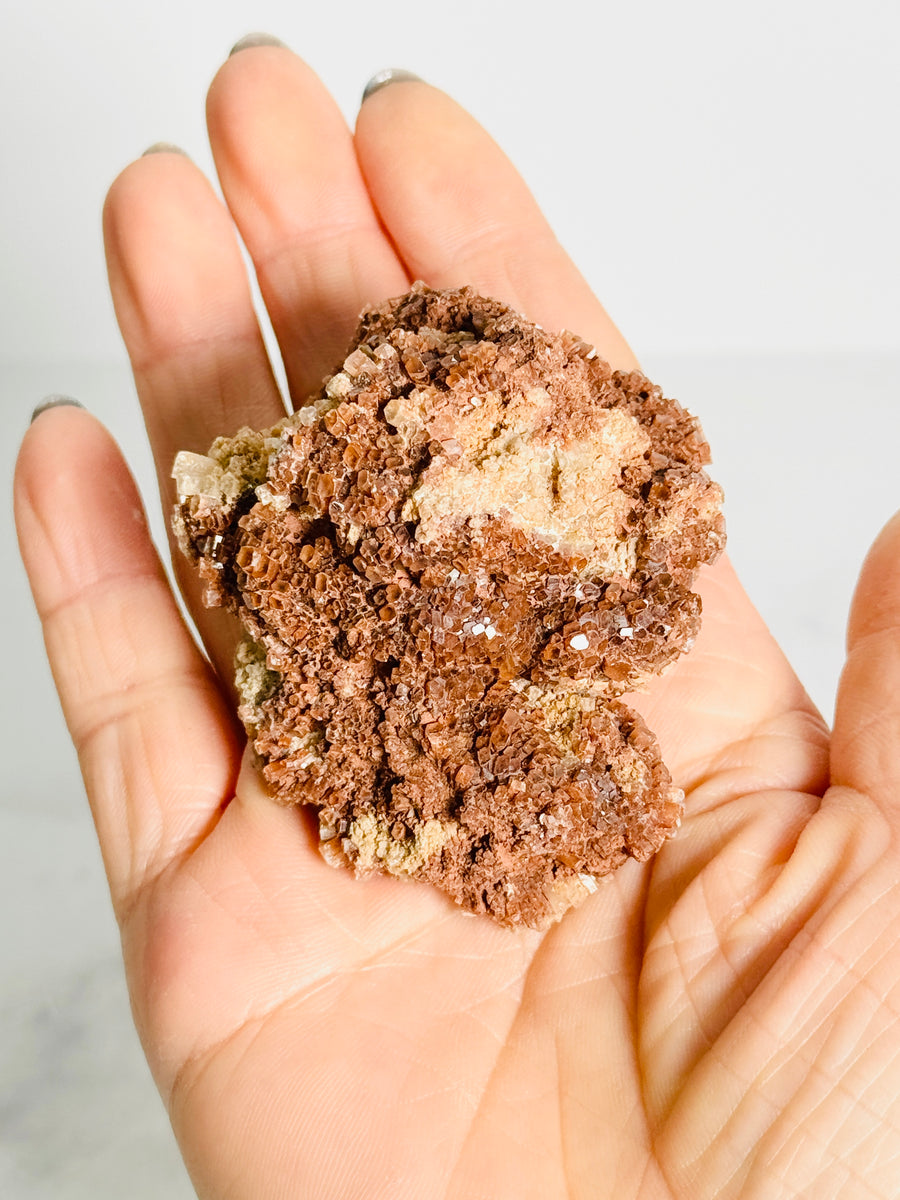 Red Aragonite Cluster