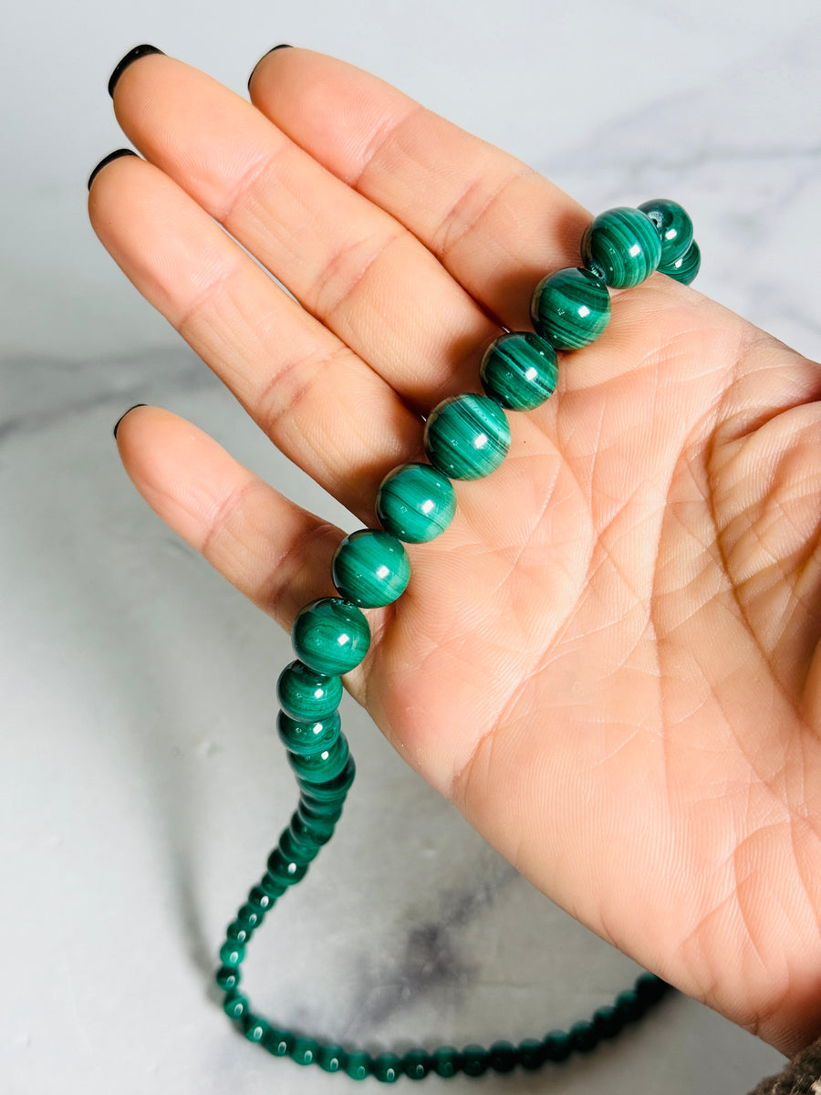 Malachite Bead Necklace