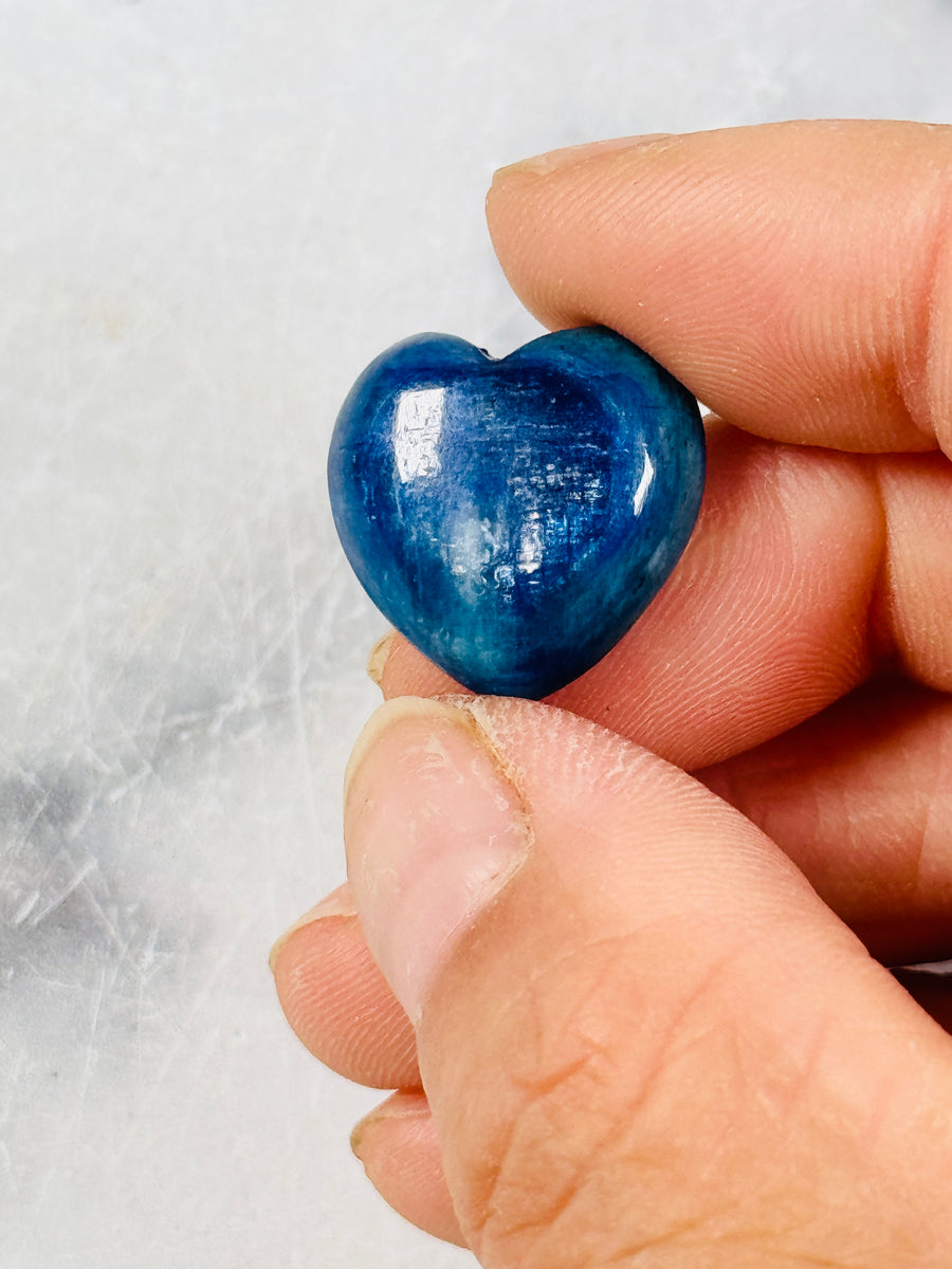 Blue Kyanite Mini Heart Carving