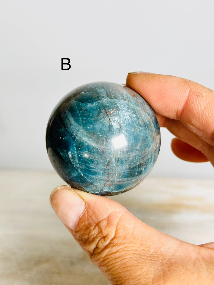 Blue Apatite Sphere