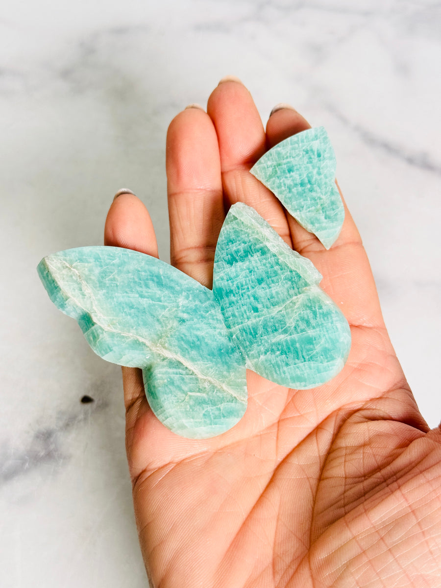 IMPERFECT Amazonite 3D Butterfly Carving