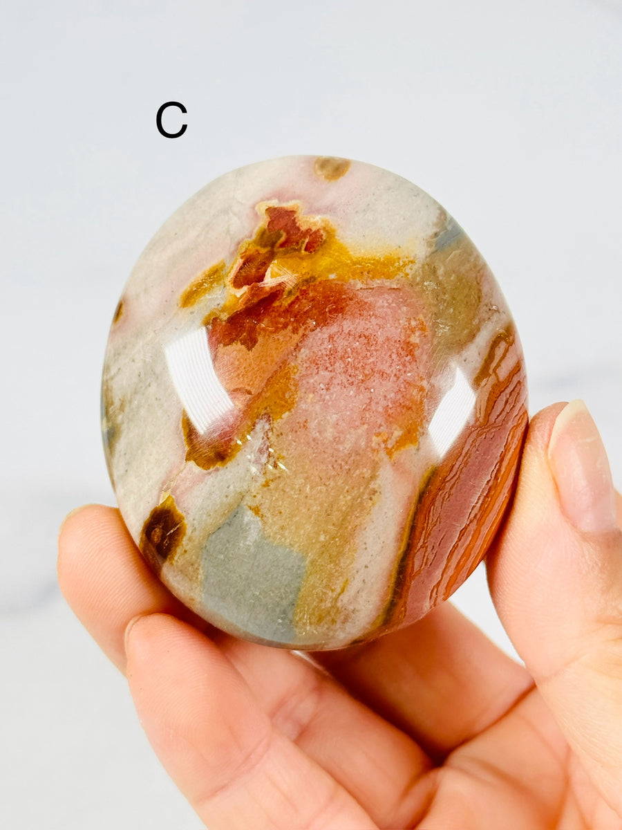 Polychrome Jasper Palm Stone