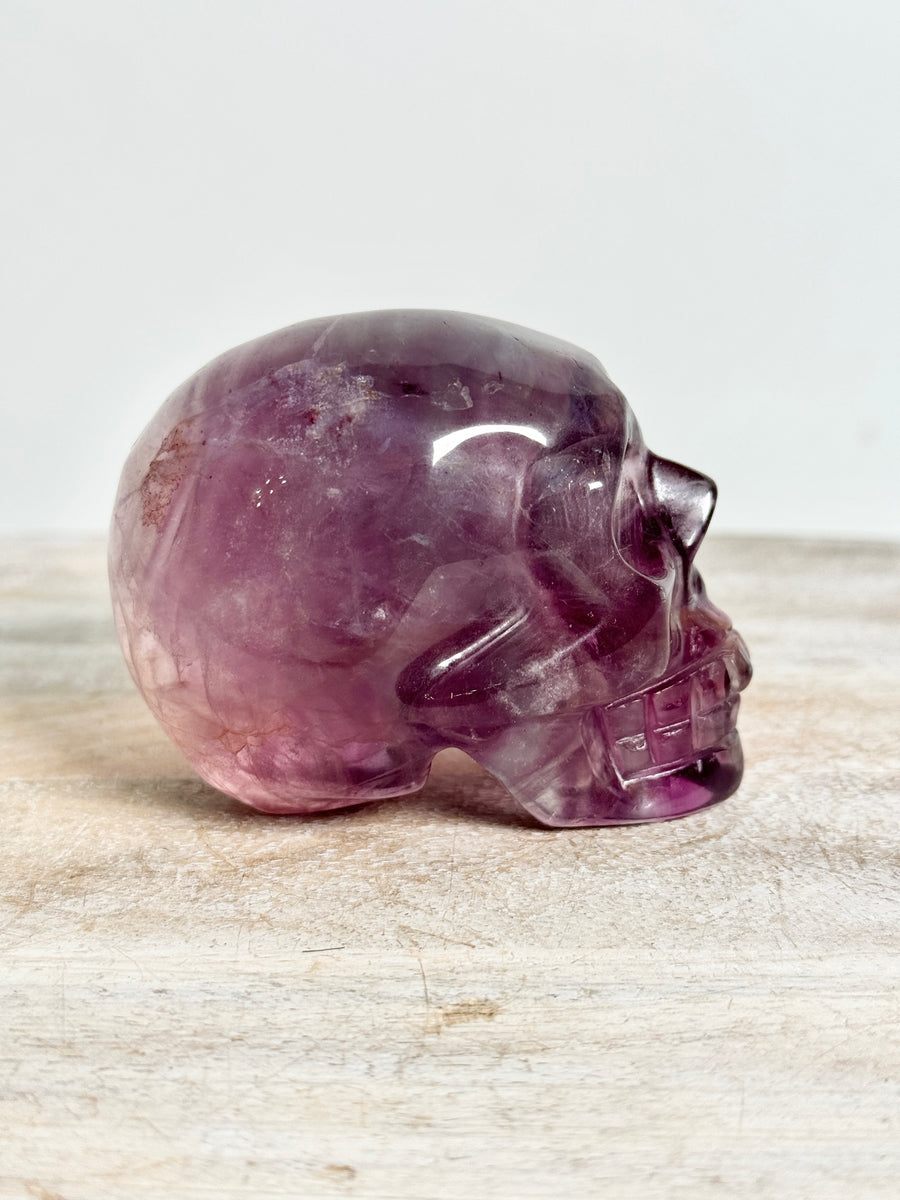 Fluorite Skull Carving