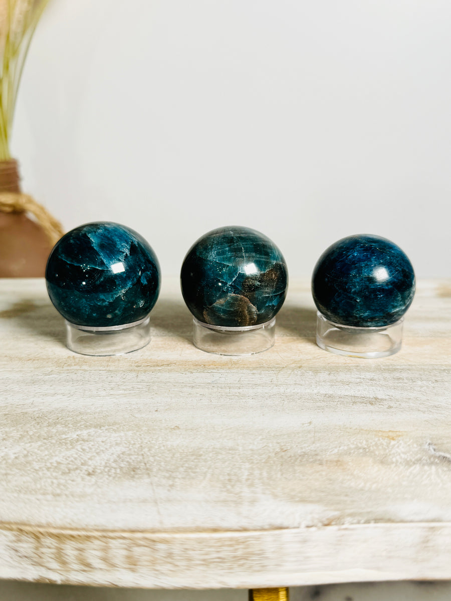 Blue Apatite Sphere