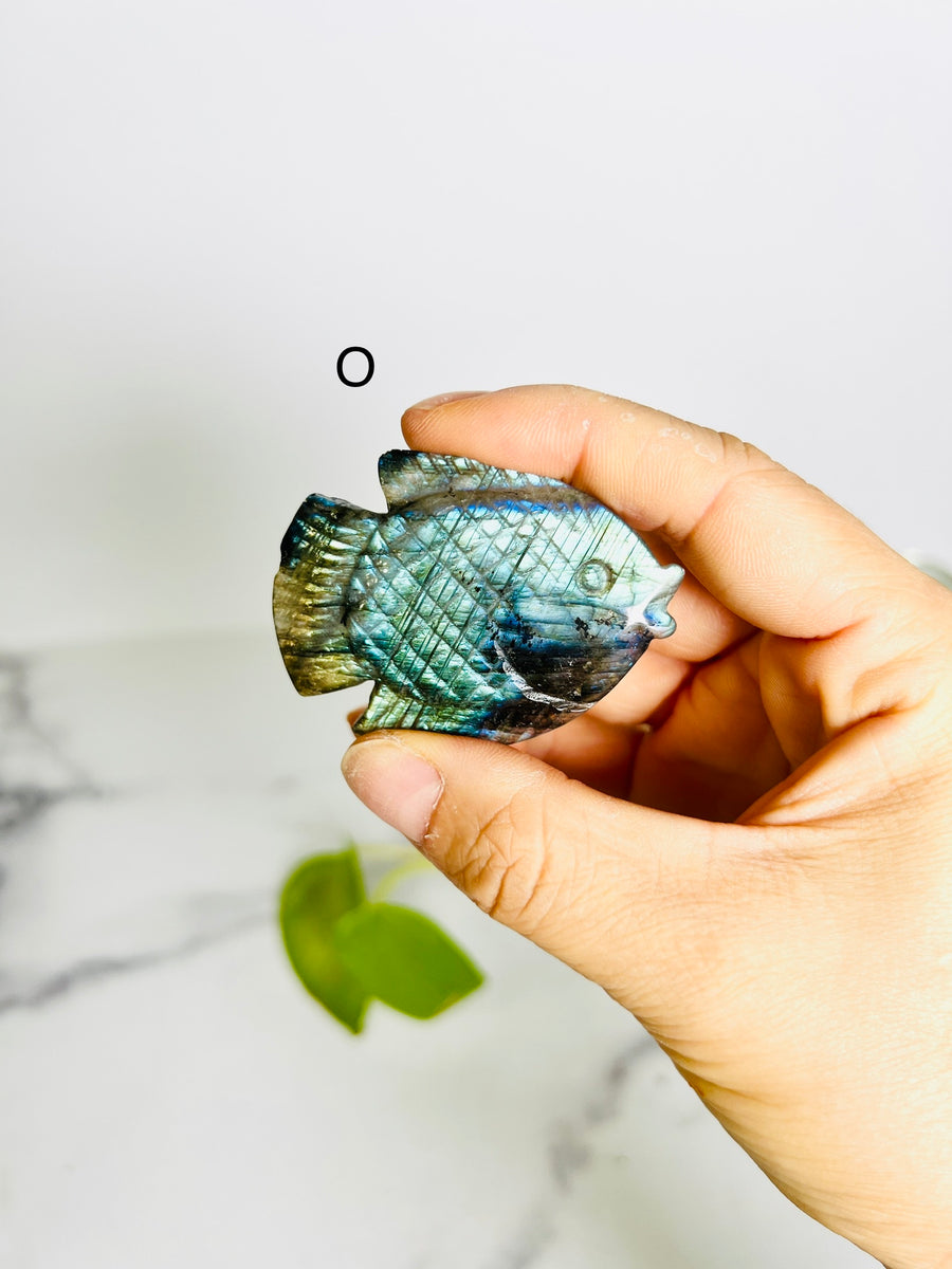 Labradorite Fish Carving