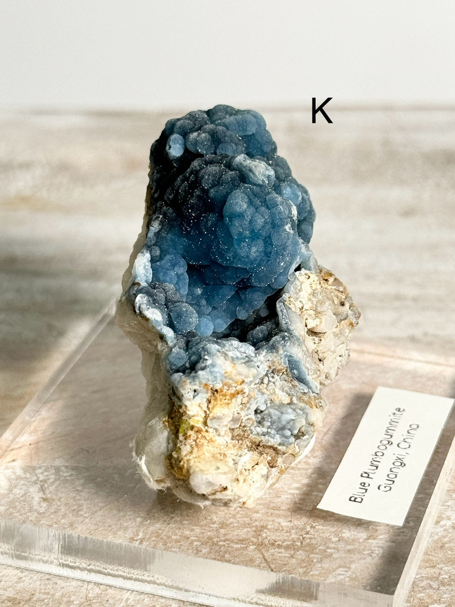 RARE Collectible Mineral: Blue Plumbogummite