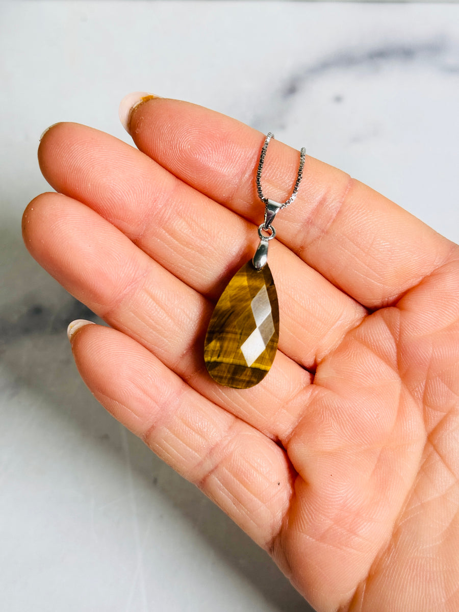 Faceted Teardrop Necklace