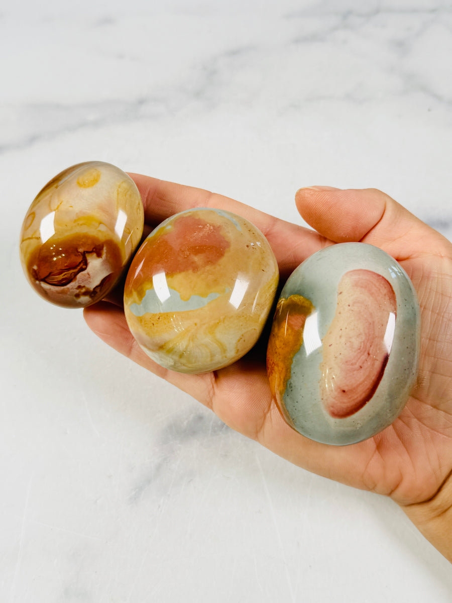 Polychrome Jasper Palm Stone