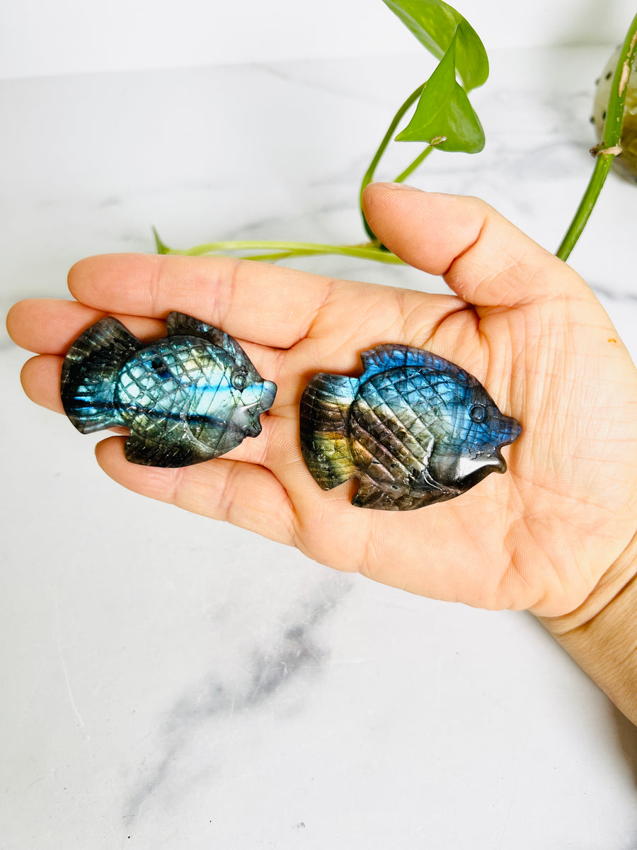 Labradorite Fish Carving