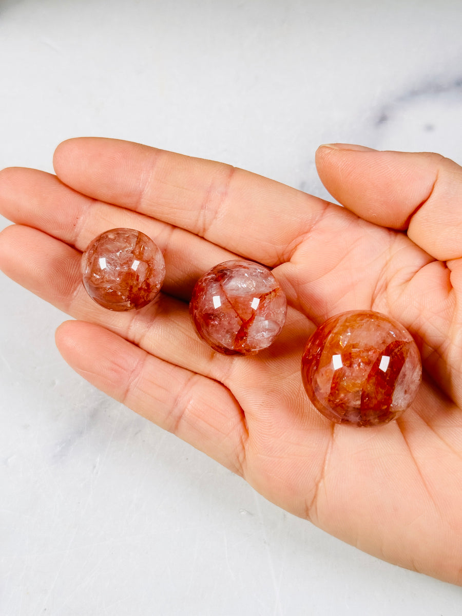 Fire Quartz Small Spheres