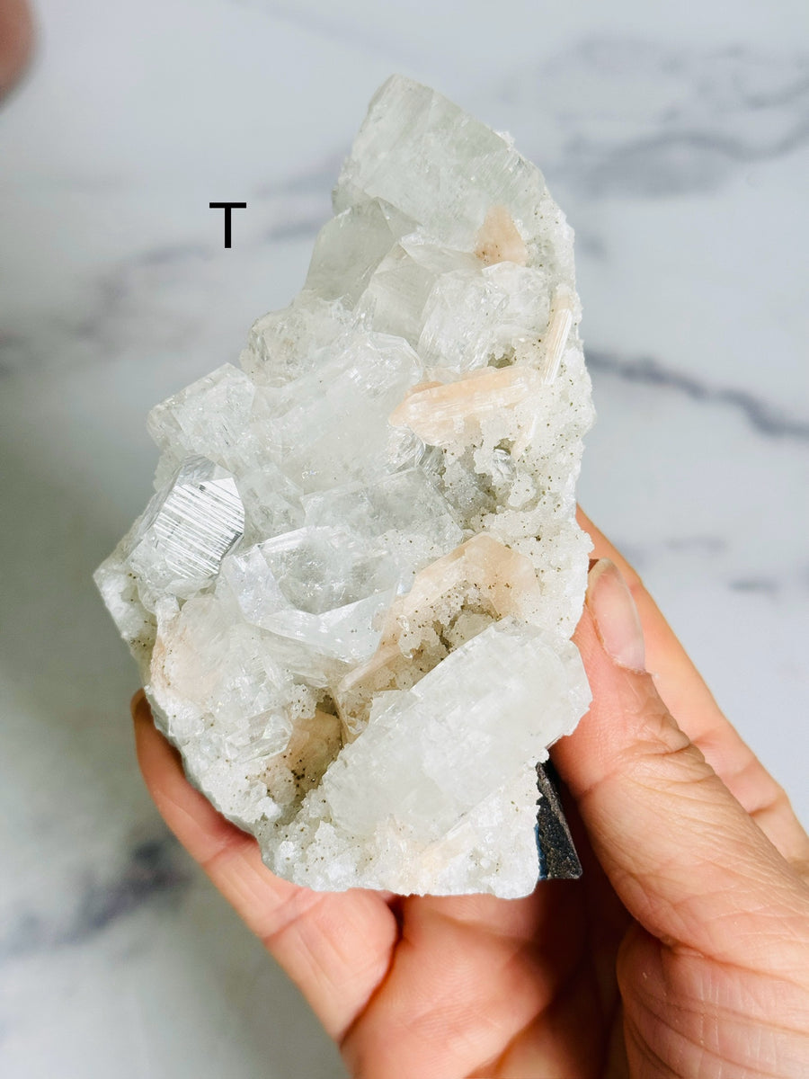 Diamond Apophyllite with Blue Chalcedony