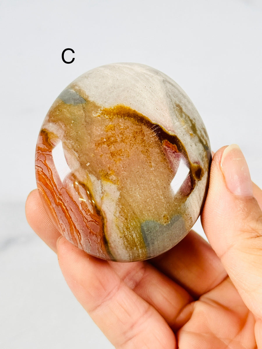 Polychrome Jasper Palm Stone