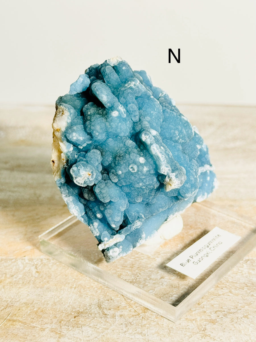 RARE Collectible Mineral: Blue Plumbogummite