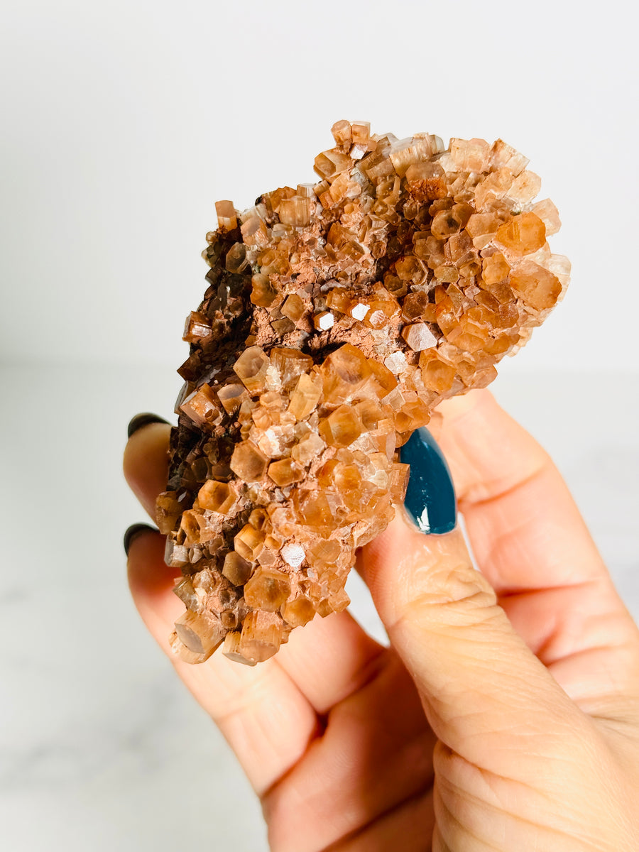 Red Aragonite Cluster