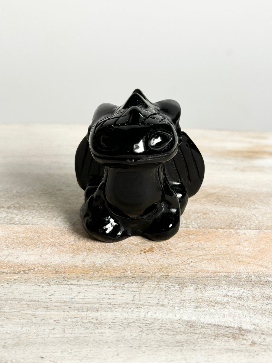 Black Obsidian Toothless Carving