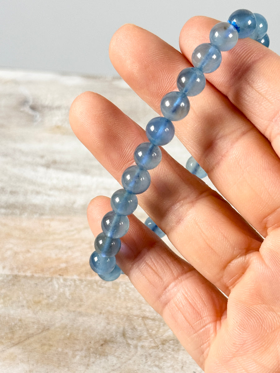 Aquamarine Bead Bracelet