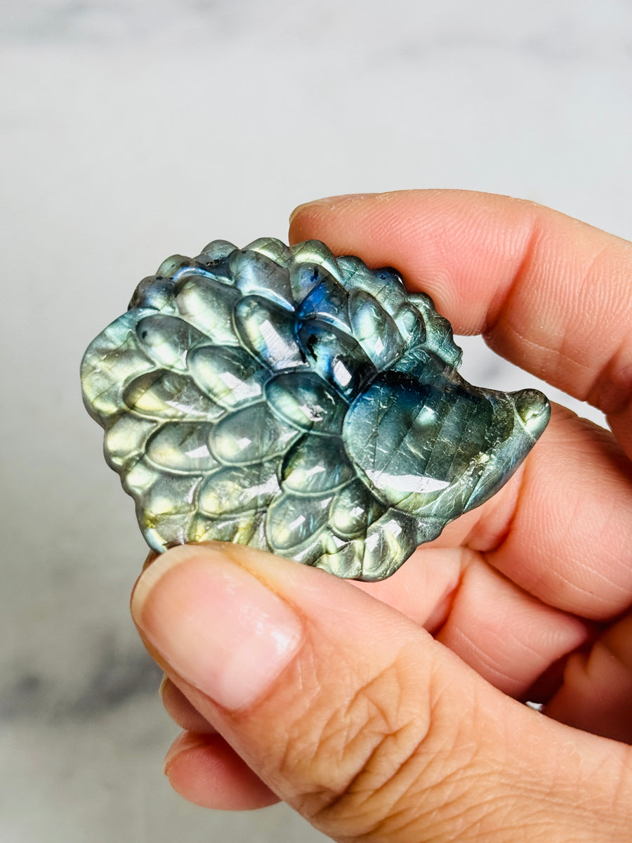 Labradorite Hedgehog Carving