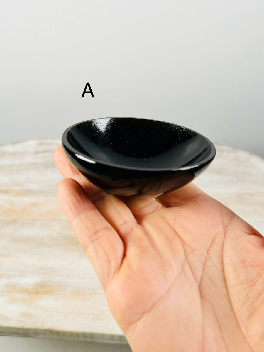 Black Obsidian Bowl Carving