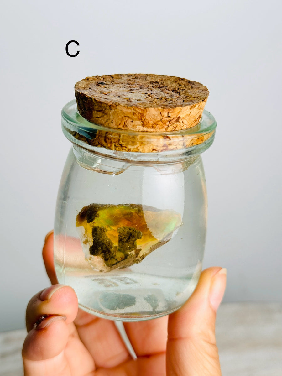 Ethiopian Water Opal in Glass Jar