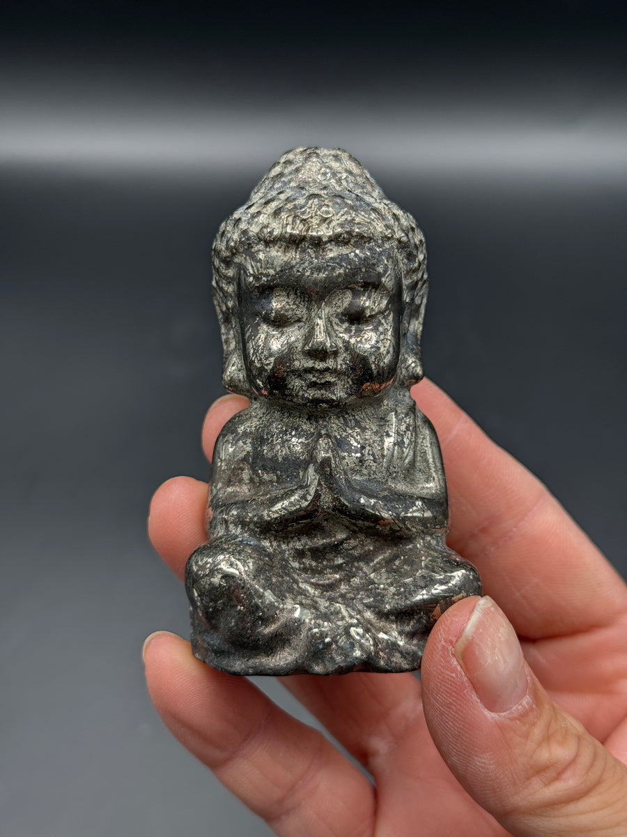 Pyrite Buddha Carving