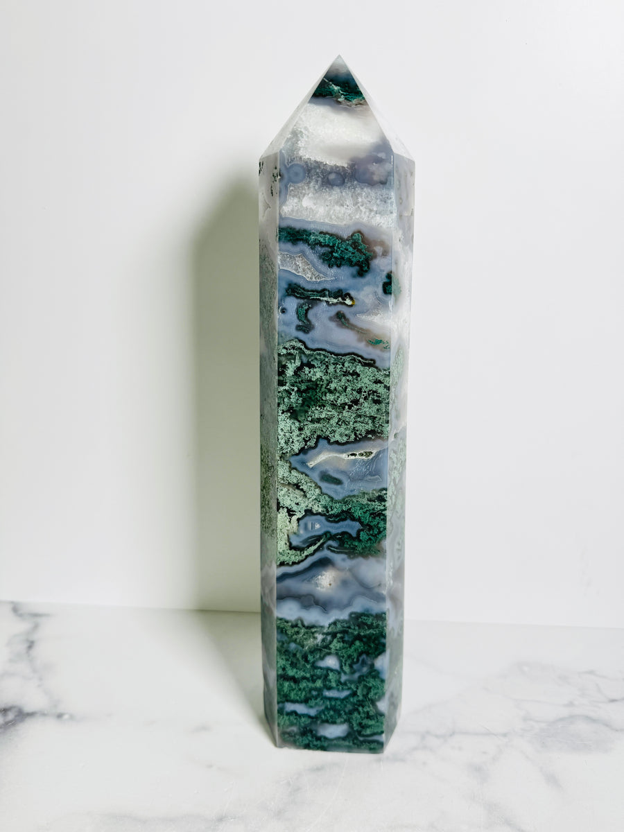 Moss Agate Statement Tower