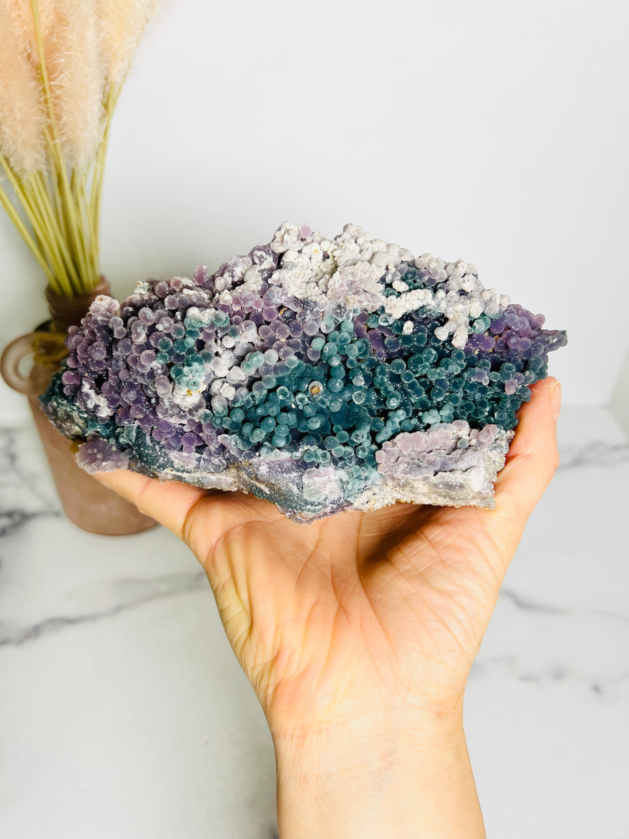 Large Sparkly Botryoidal Grape Agate Cluster