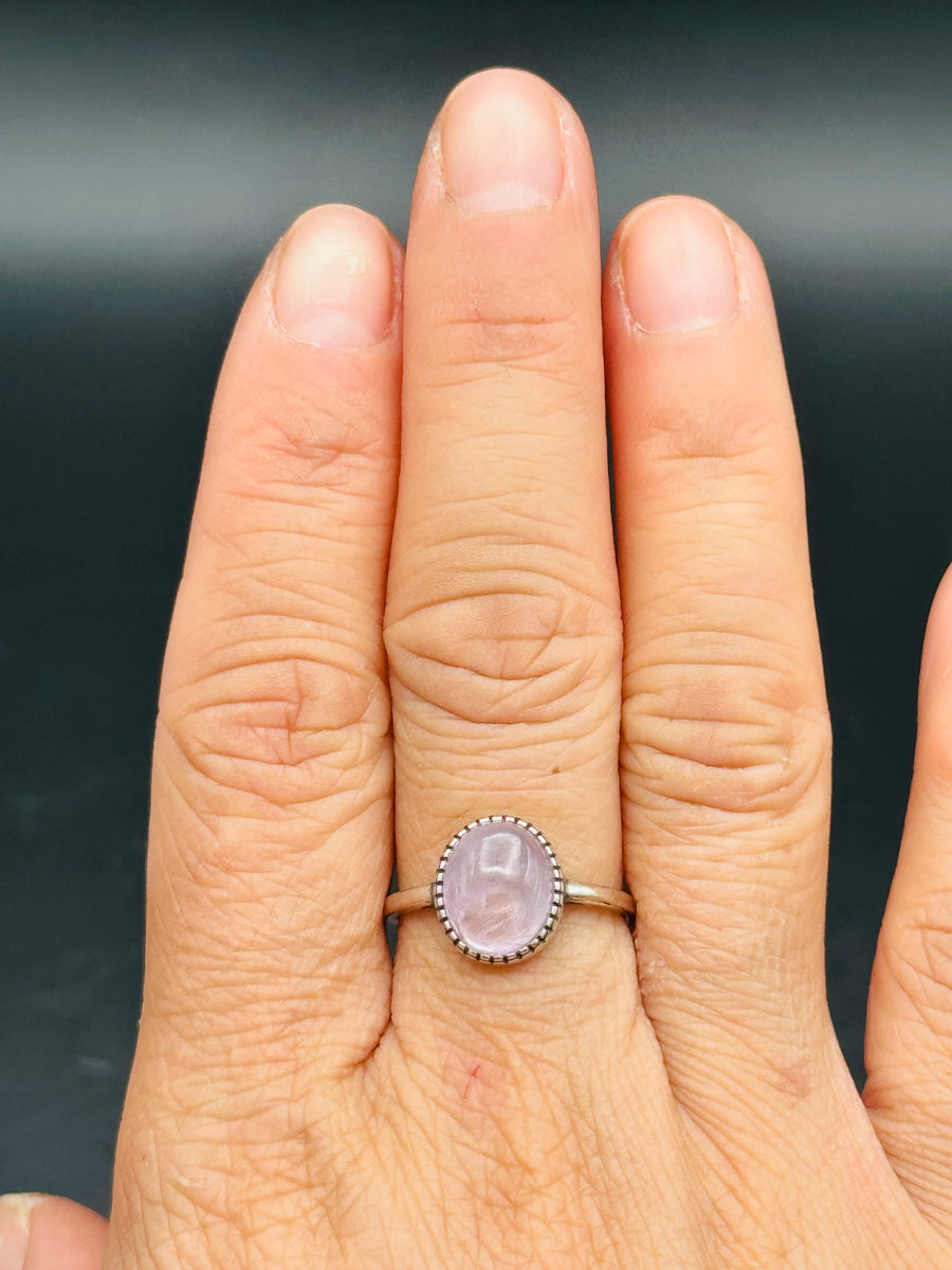 Kunzite 925 Sterling Silver Adjustable Ring