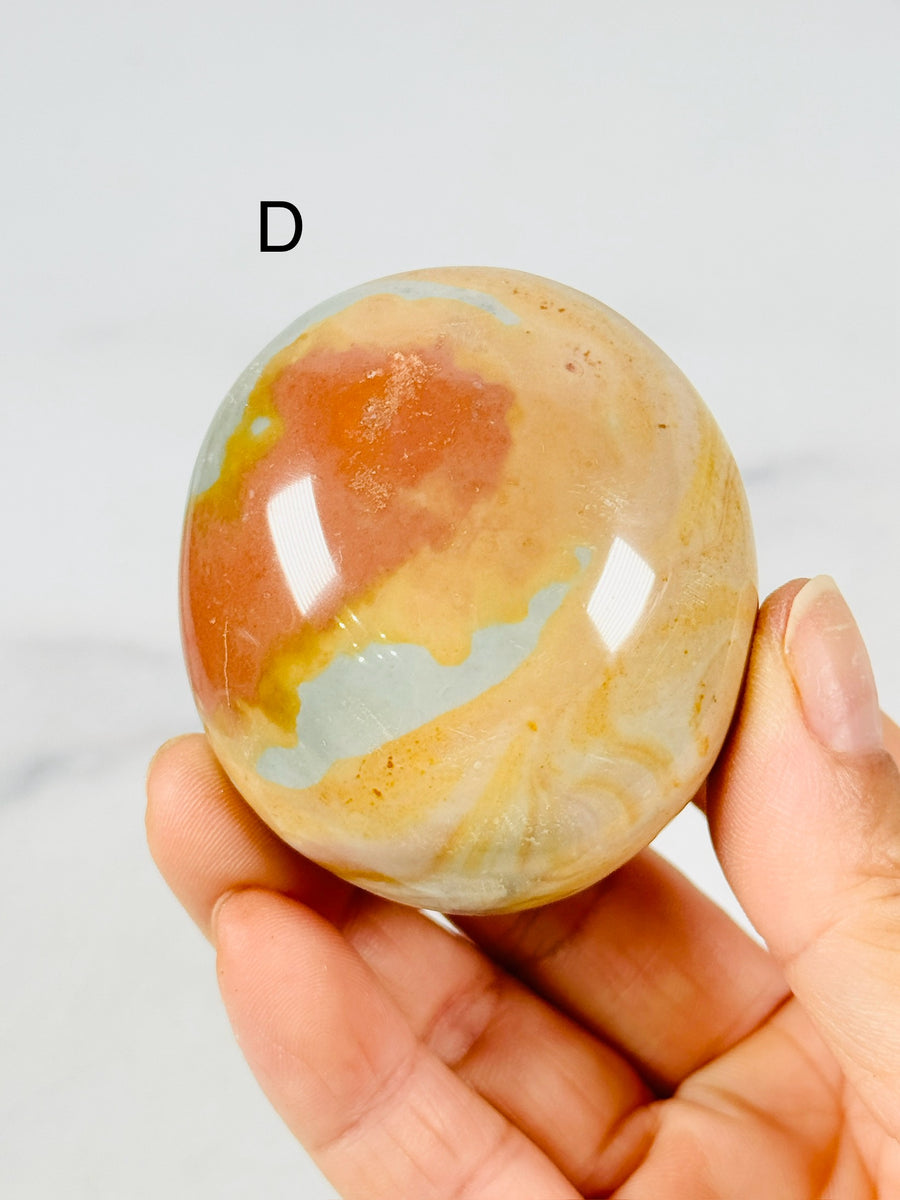 Polychrome Jasper Palm Stone