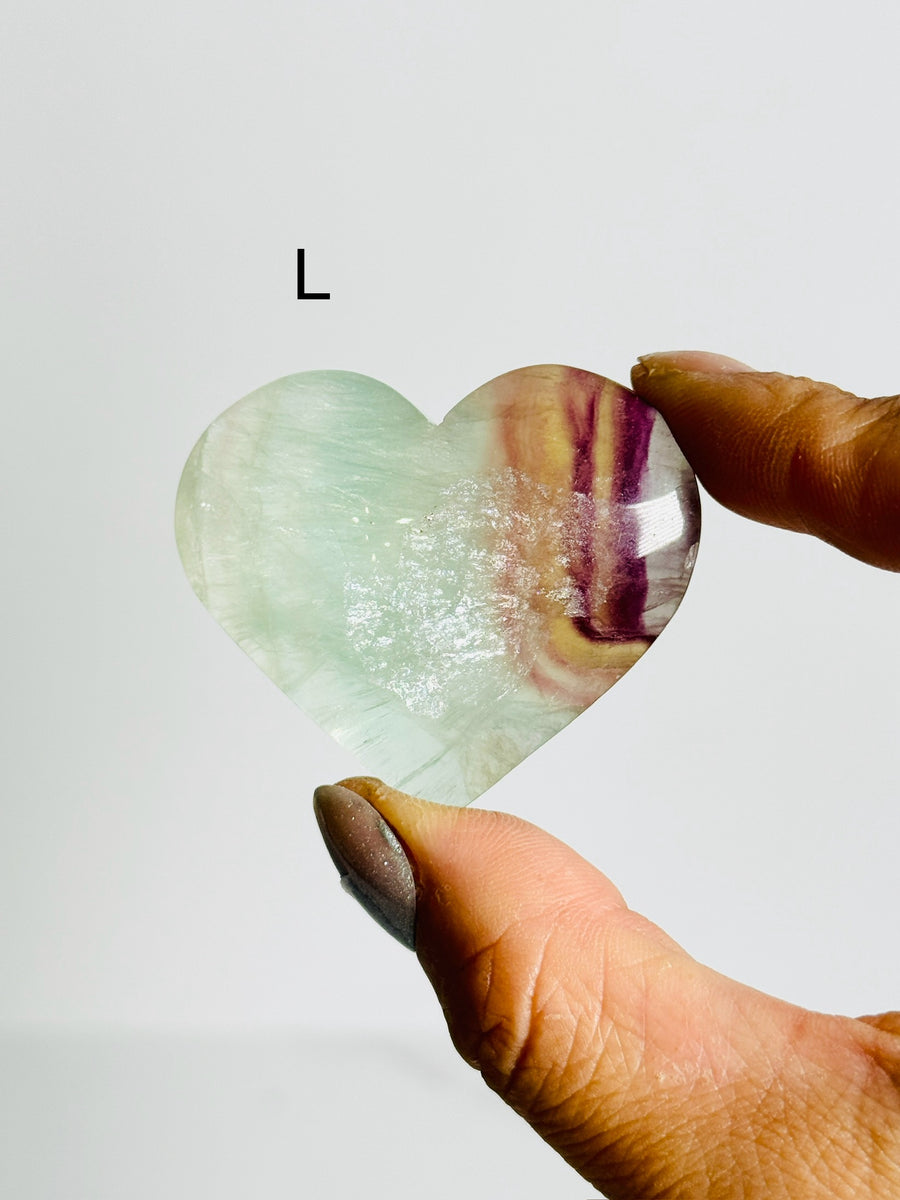 Candy Fluorite Heart Carving