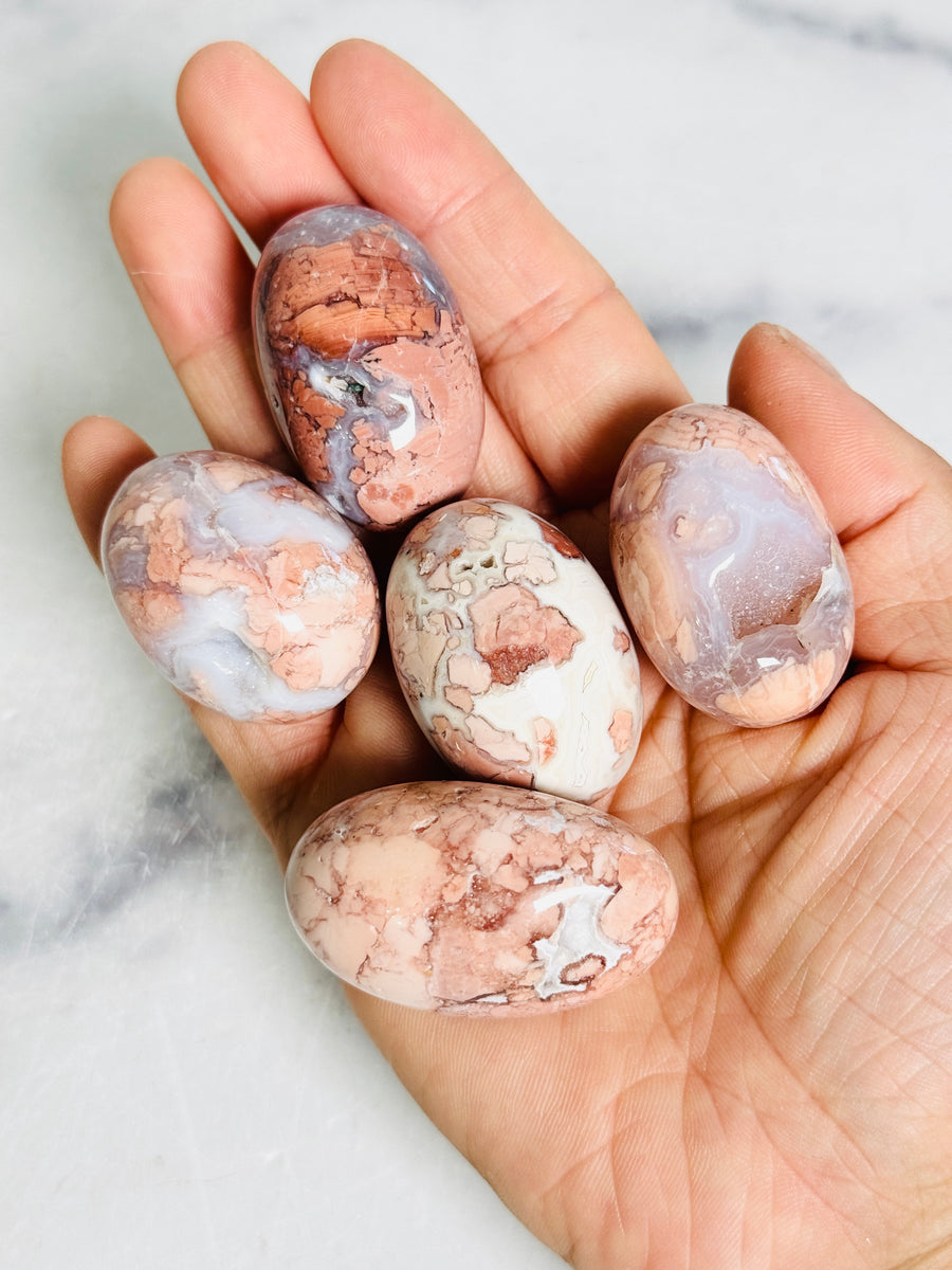 Pink Agate Tumbled Stone