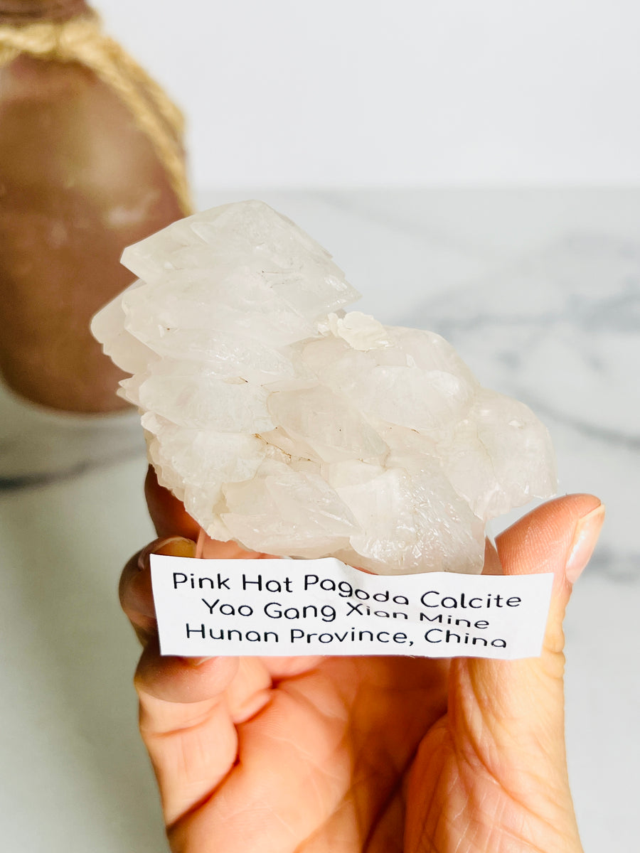 Pink Hat Pagoda Calcite