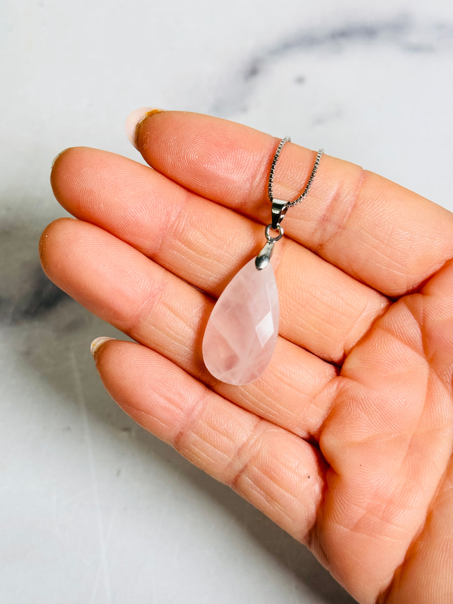 Faceted Teardrop Necklace