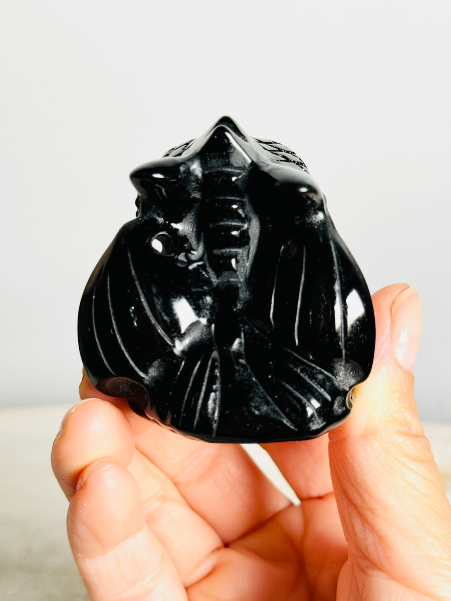 Black Obsidian Toothless Carving