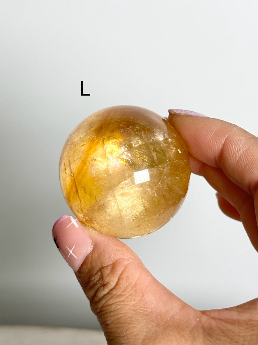 Honey Calcite Sphere