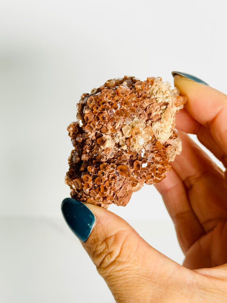 Red Aragonite Cluster