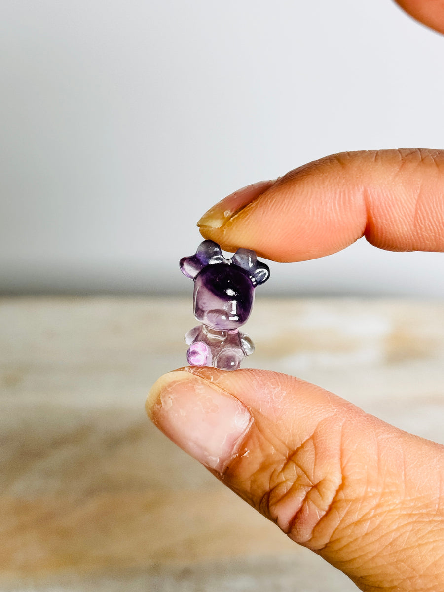 Mini Fluorite Reindeer Carving