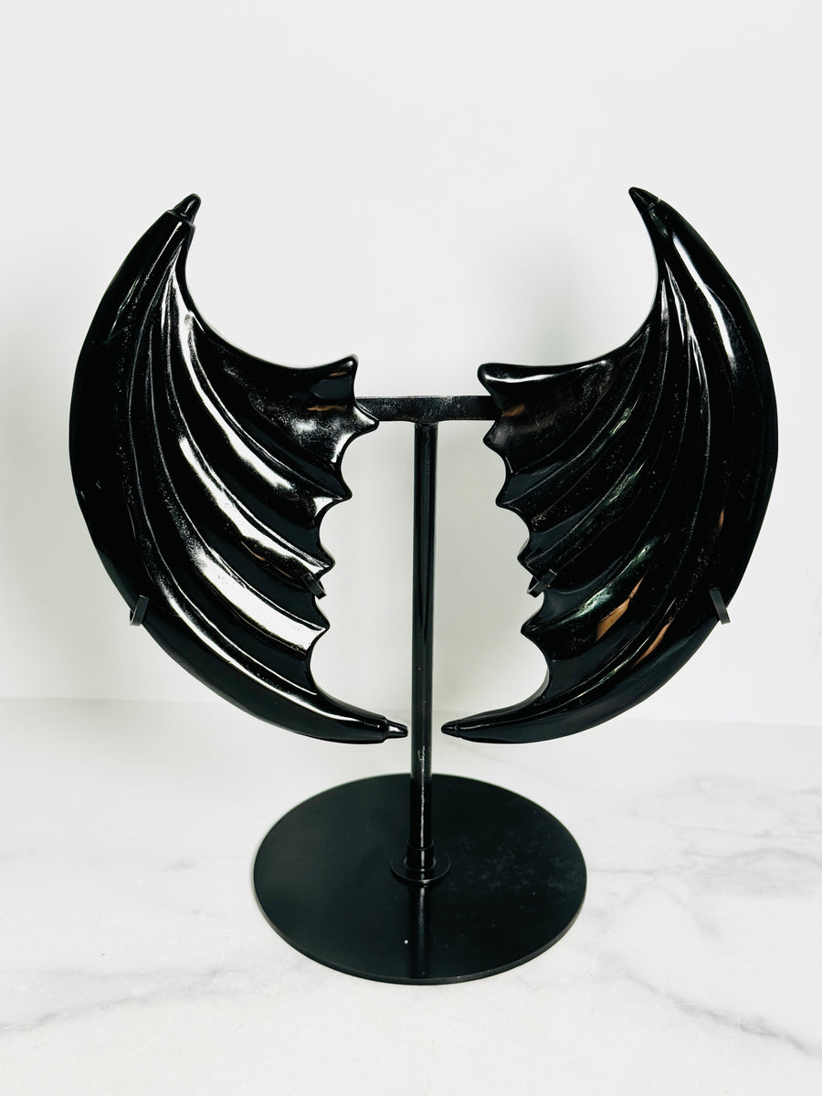 Black Obsidian Illyrian Wing Carving Inspired by A Court of Thrones & Roses