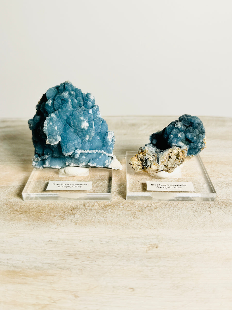 RARE Collectible Mineral: Blue Plumbogummite