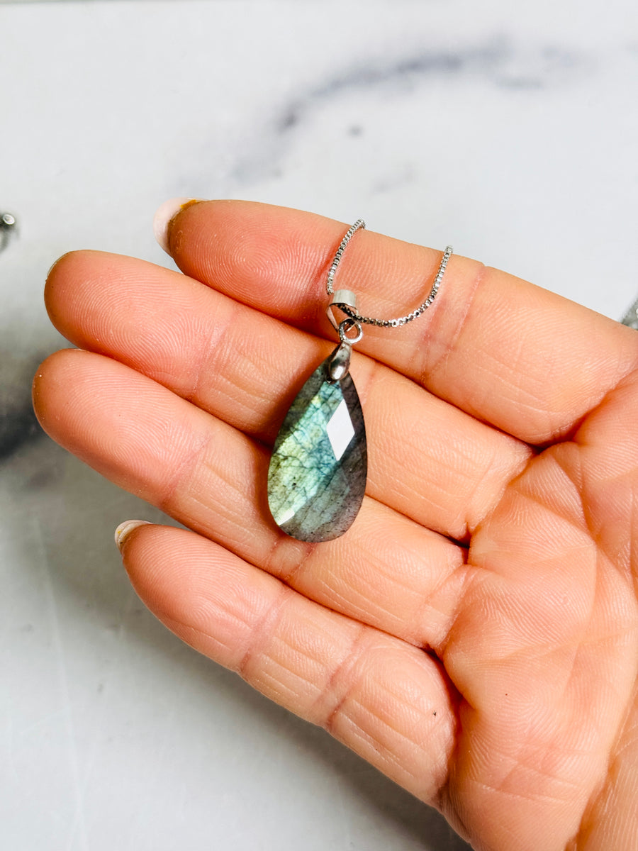 Faceted Teardrop Necklace