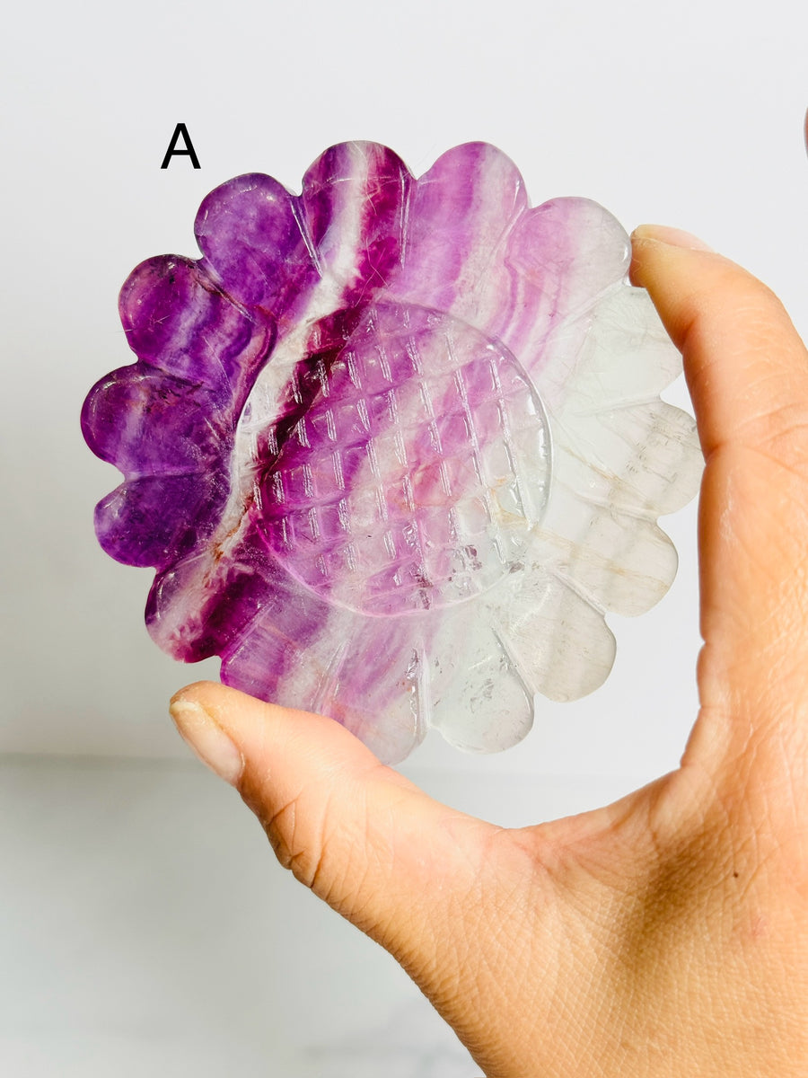 Candy Fluorite Sunflower Carving