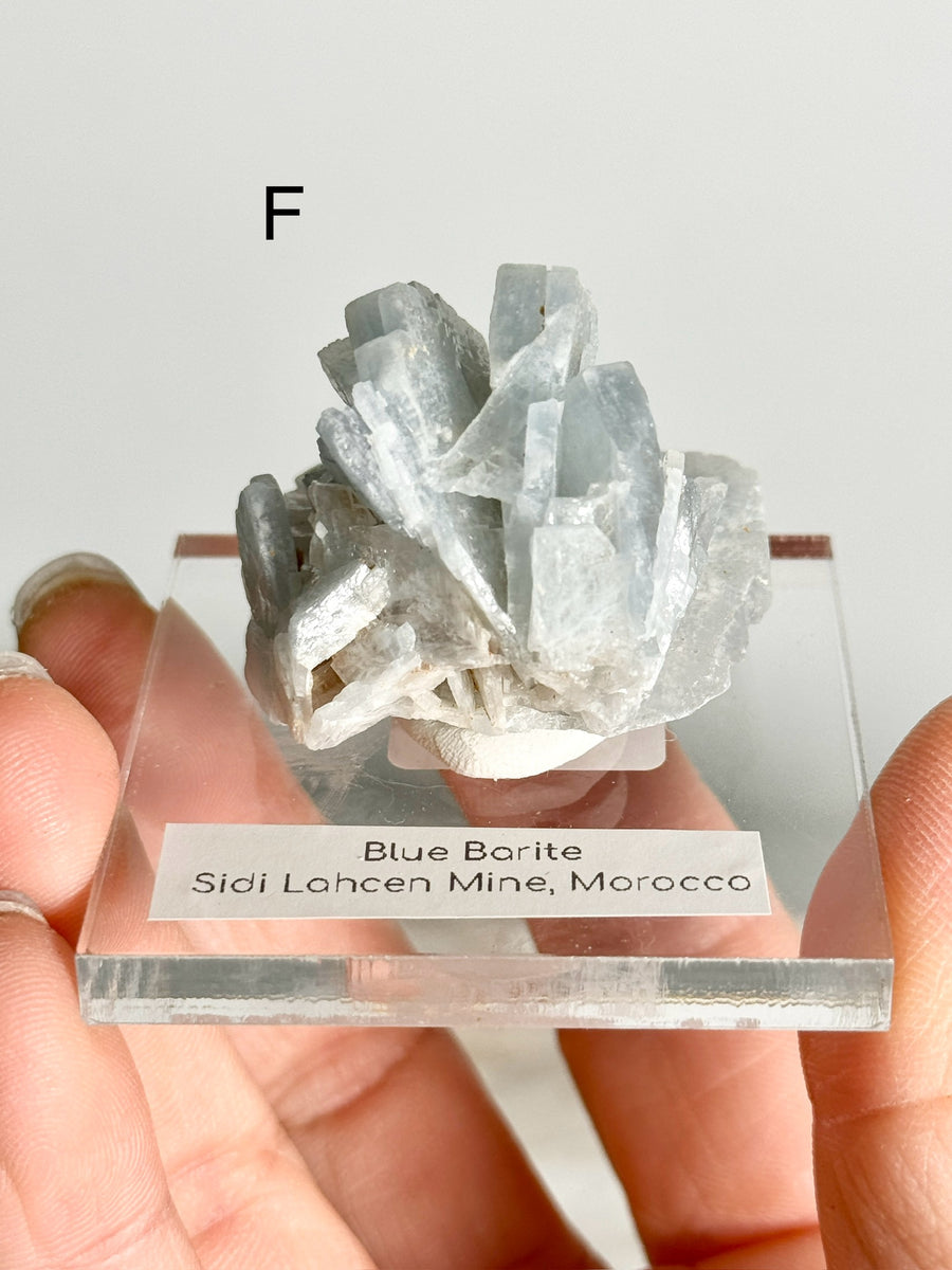 Blue Barite Cluster from Sidi Lahcen Mine, Morocco