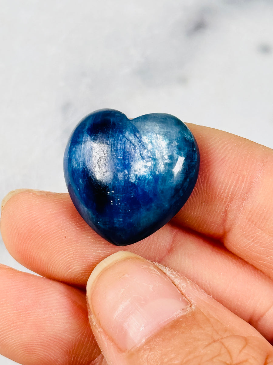 Blue Kyanite Mini Heart Carving